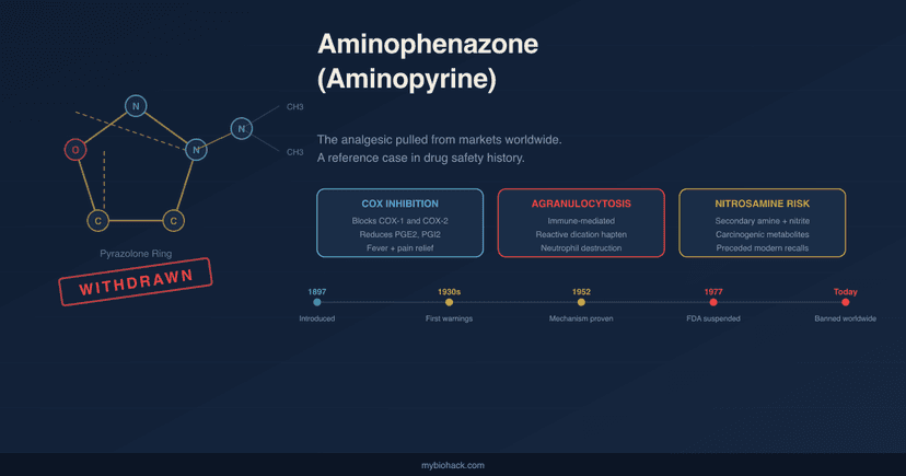 Aminophenazone (Aminopyrine): The Analgesic That Was Pulled From Markets Worldwide