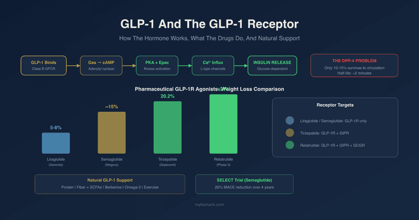 GLP-1 And The GLP-1 Receptor: How The Hormone Works, What The Drugs Actually Do, And How To Support It Naturally