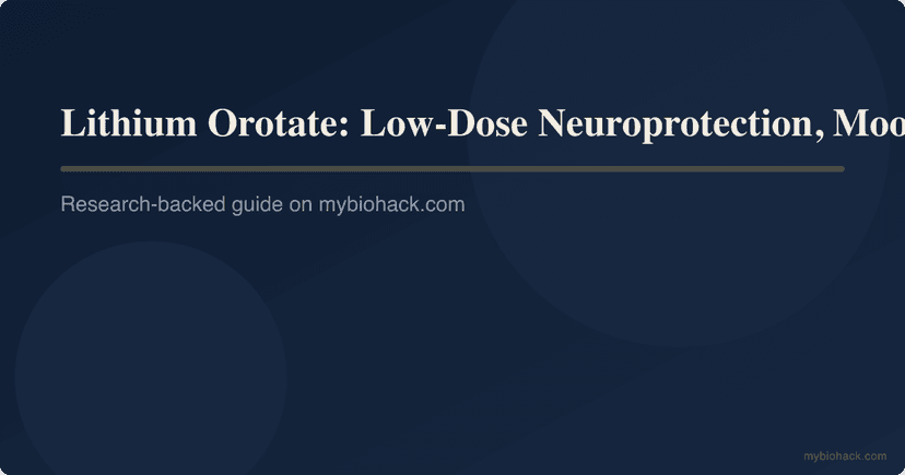 Lithium Orotate: Low-Dose Neuroprotection, Mood, And Longevity