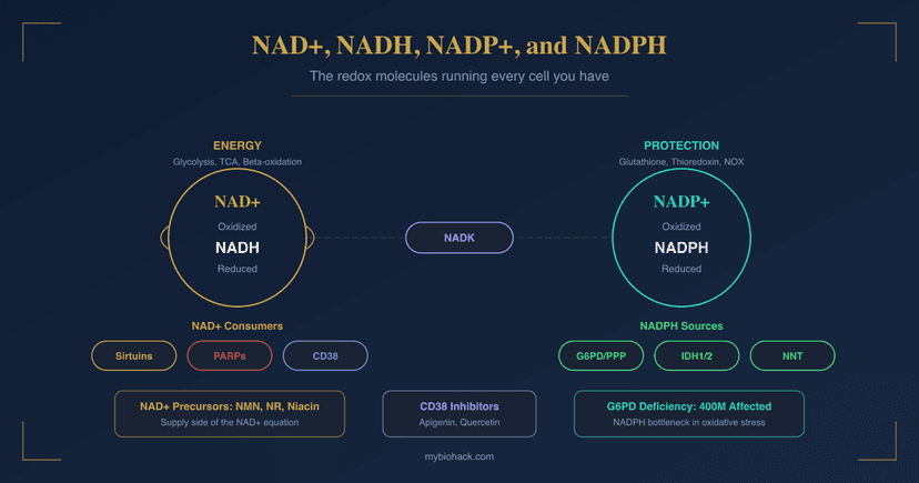 NAD+, NADH, NADP+, And NADPH: The Redox Molecules Running Every Cell You Have