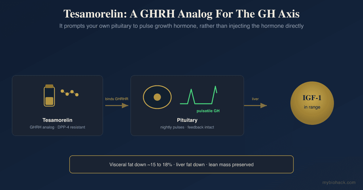 7 Benefits Of Tesamorelin: The GHRH Peptide For Visceral Fat, Liver Fat, And The IGF-1 Axis