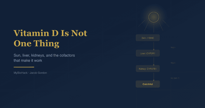 Vitamin D Is Not One Thing: Sun, Liver, Kidneys, And The Cofactors That Make It Work