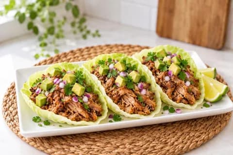 Pressure Cooker Carnitas Cabbage Tacos