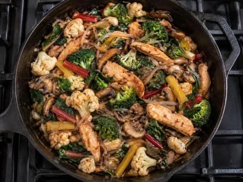 Chicken and Rainbow Chard Stir Fry