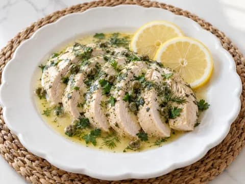 Lemon Herb Poached Chicken