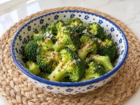 Steamed Broccoli with Mustard Butter