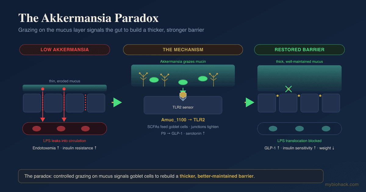 Akkermansia muciniphila: The Mucin-Eating Gut Bacterium That Strengthens the Barrier and Improves Metabolic Health