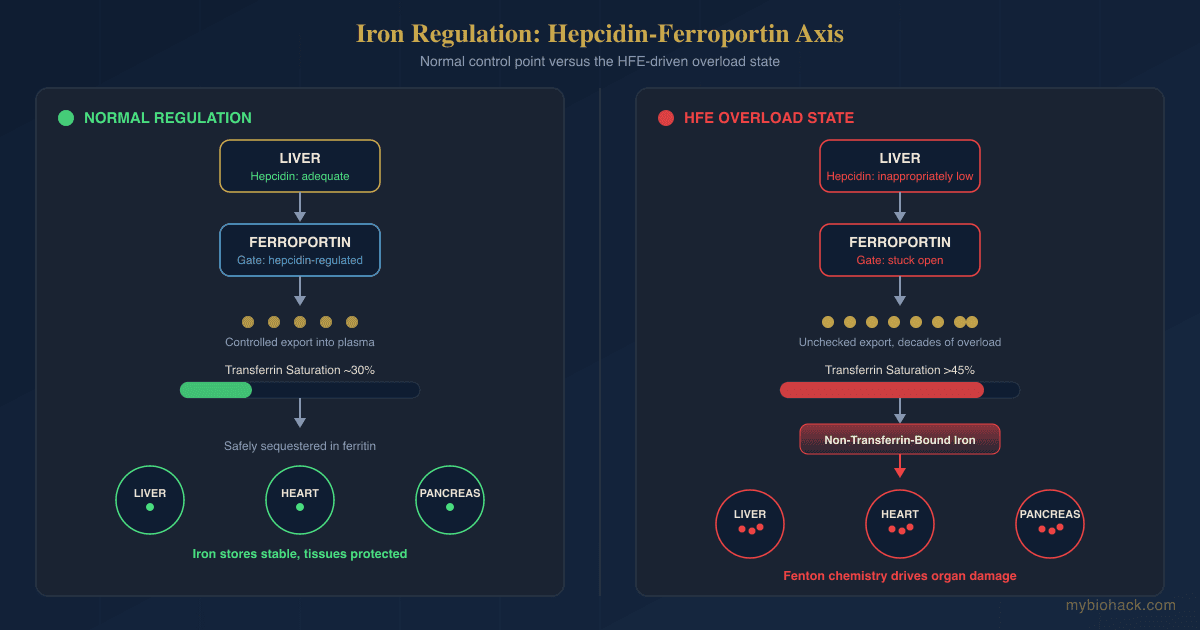 Iron Overload and Ferritin Dysregulation: The HFE Gene, Hemochromatosis, and Why High Ferritin Isn't Always Inflammation