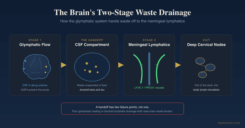 The Glymphatic-Lymphatic Handoff: Meningeal Lymphatics And Brain Drainage