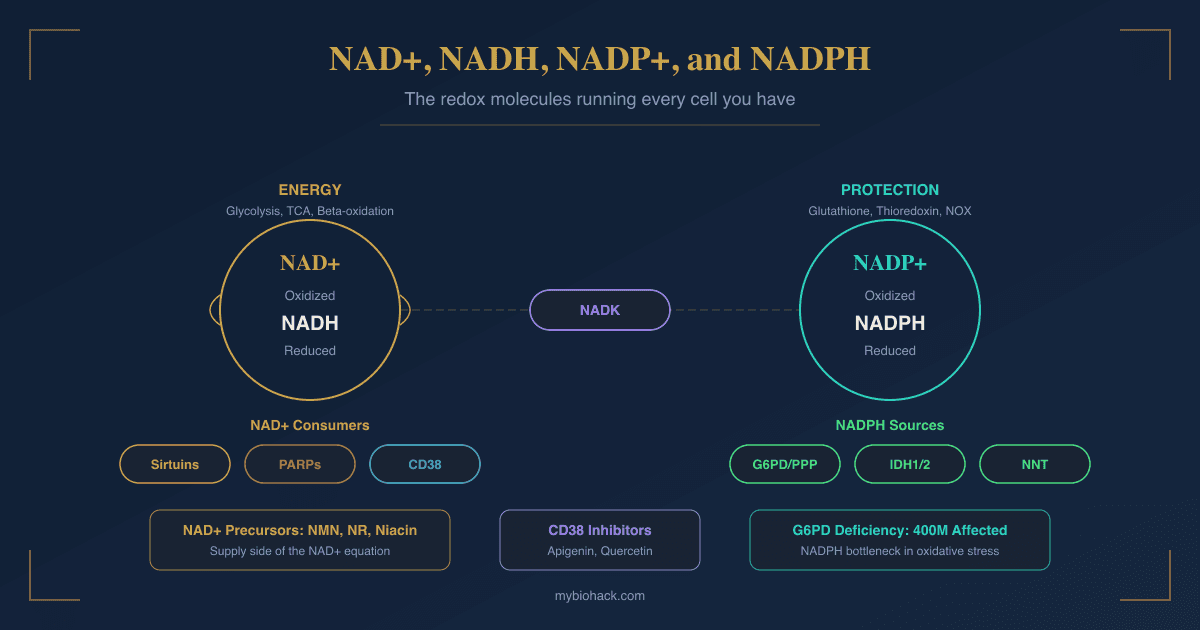 NAD+, NADH, NADP+, And NADPH: The Redox Molecules Running Every Cell You Have
