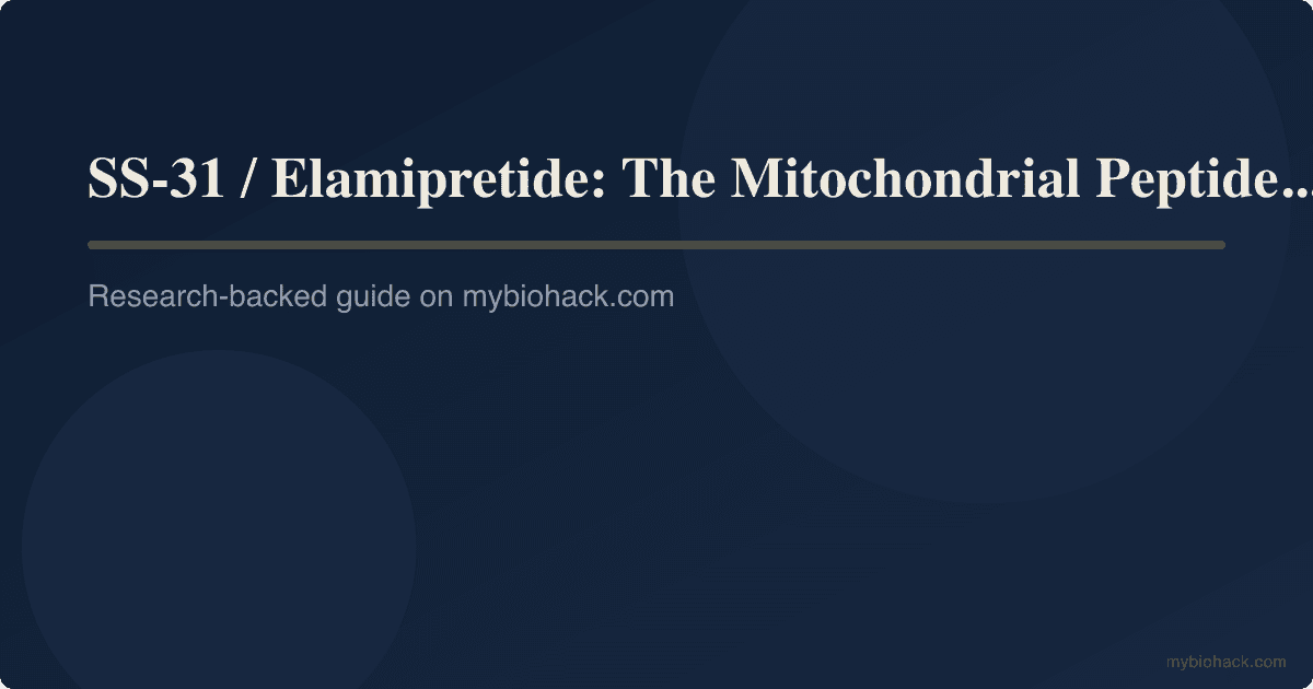 SS-31 / Elamipretide: The Mitochondrial Peptide That Protects Cardiolipin
