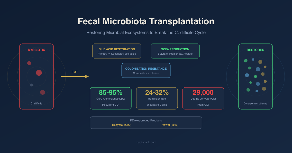 Fecal microbiota transplantation and gut microbiome restoration