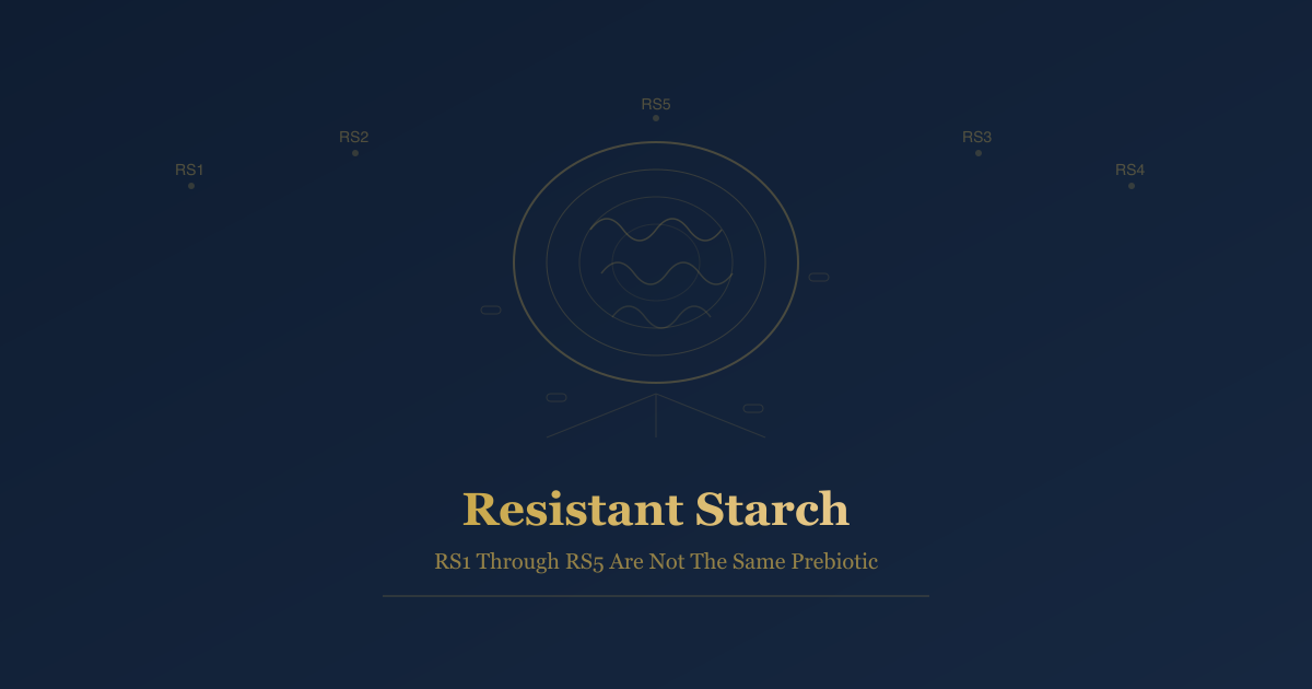 Resistant Starch: RS1, RS2, RS3, RS4, And RS5 Are Not The Same Prebiotic